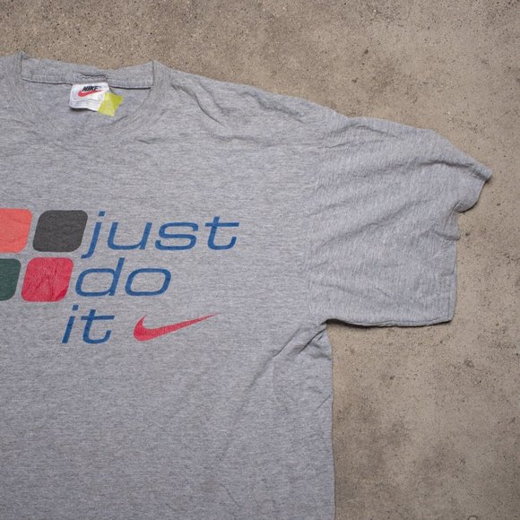 NIKE VINTAGE T SHIRT MENS GRAY L - Picture 2 of 4